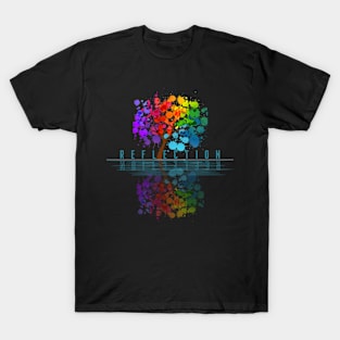 Colorful tree reflection T-Shirt